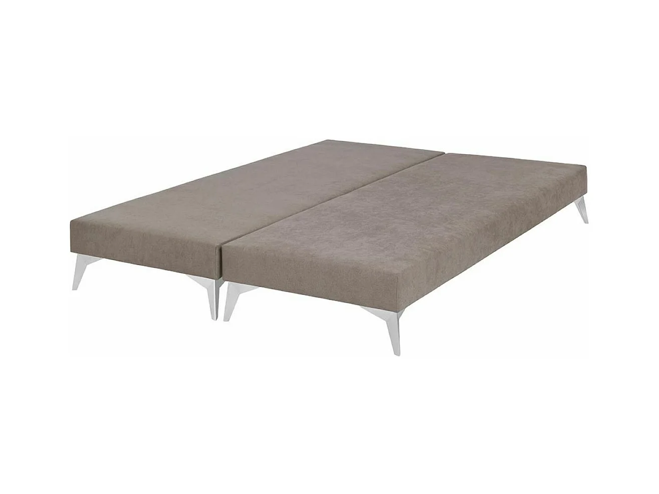 Lot de 2 sommiers tapissiers 80x200 cm bois massif lin HOCÉA