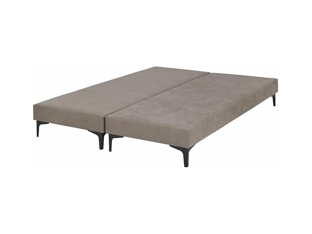 Lot de 2 sommiers tapissiers 80x200 cm bois massif lin HILIANA