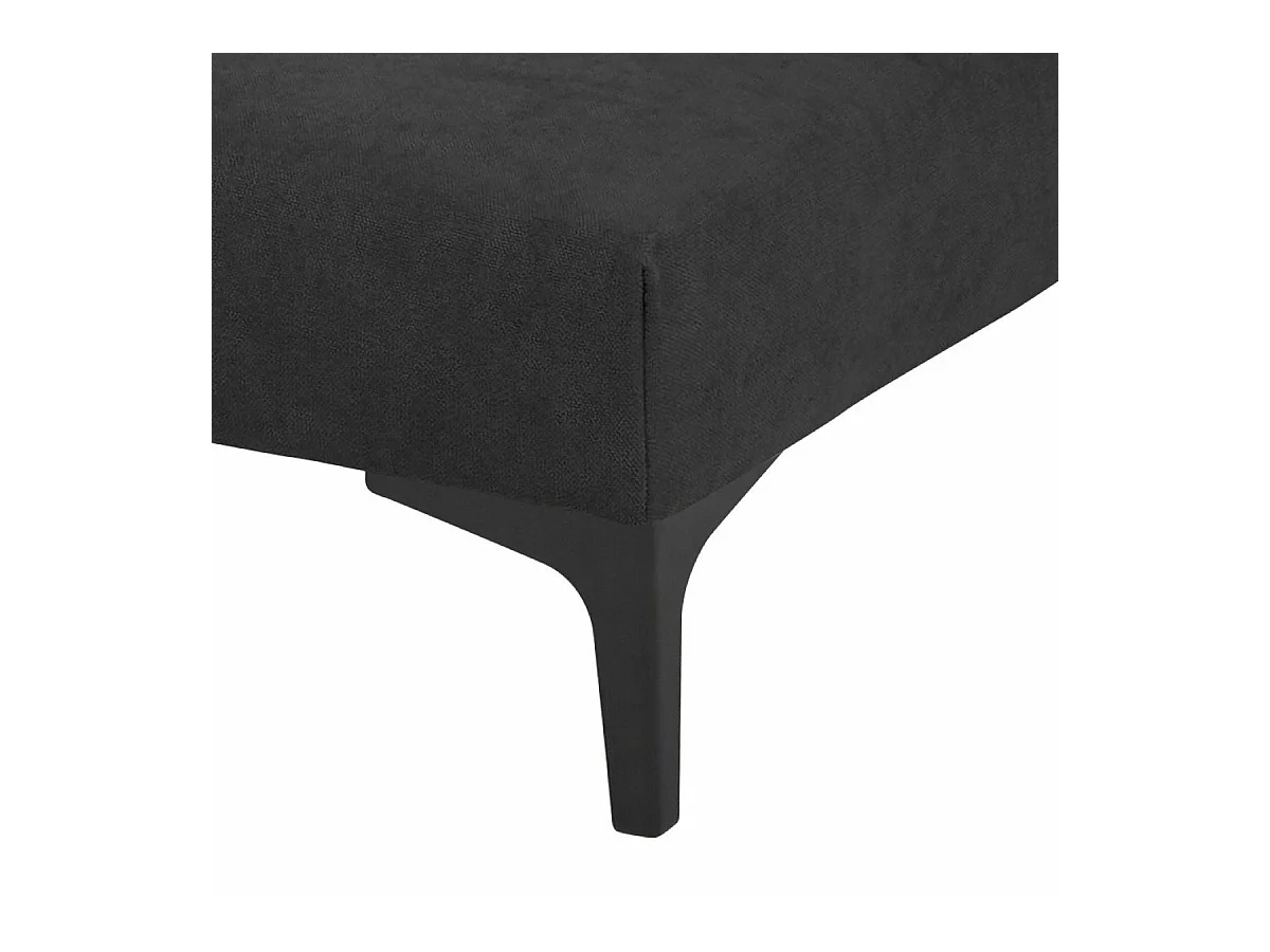 Lot de 2 sommiers tapissiers 70x190 cm bois massif noir HILIANA