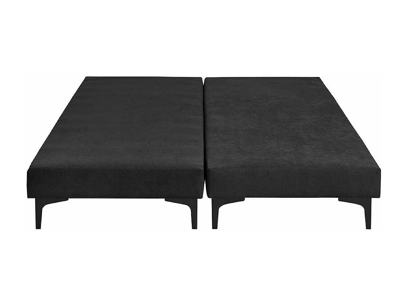 Lot de 2 sommiers tapissiers 70x190 cm bois massif noir HILIANA
