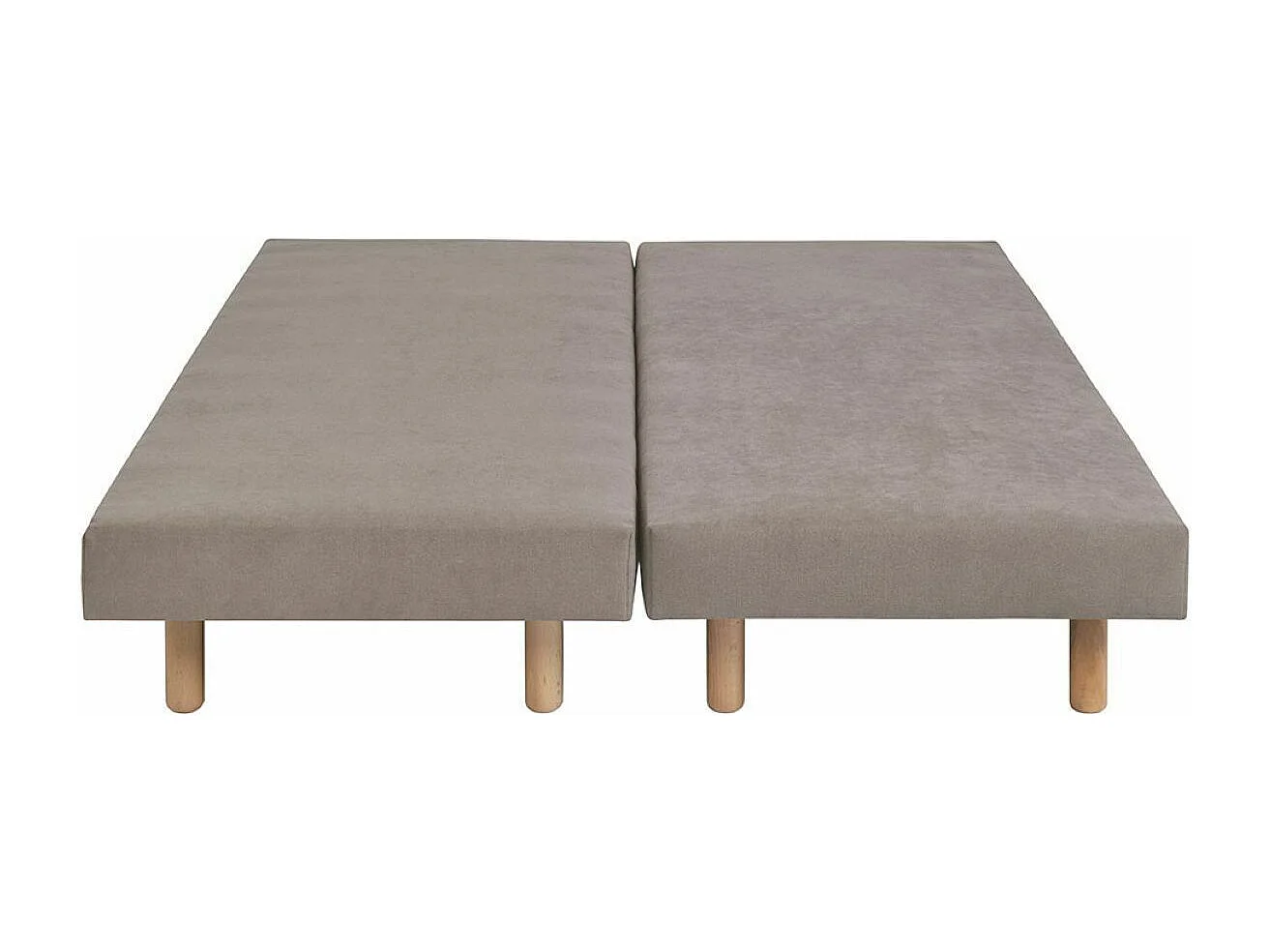 Lot de 2 sommiers tapissiers 80x200 cm bois massif lin HABBY