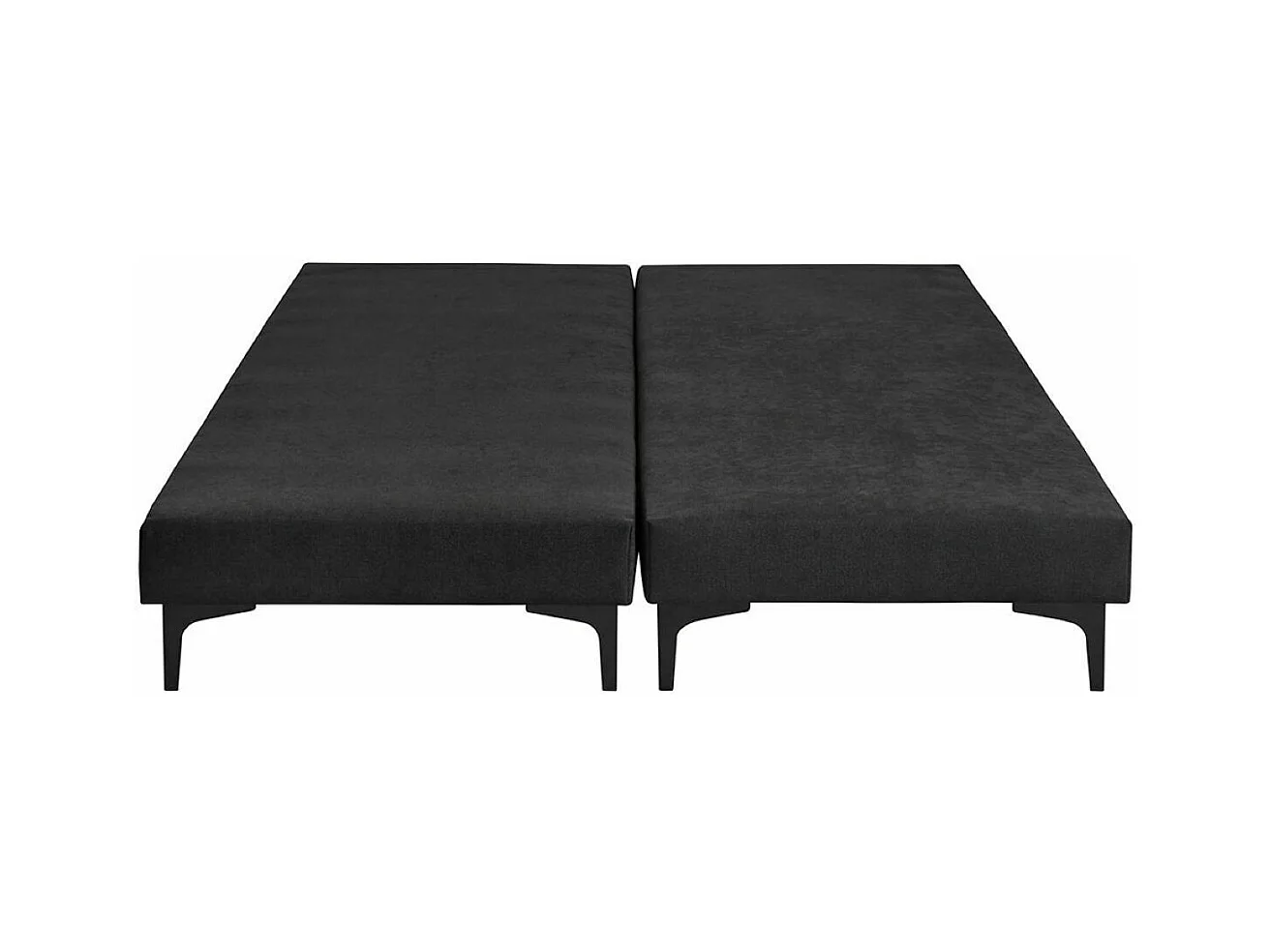Lot de 2 sommiers tapissiers 80x200 cm bois massif noir HILIANA