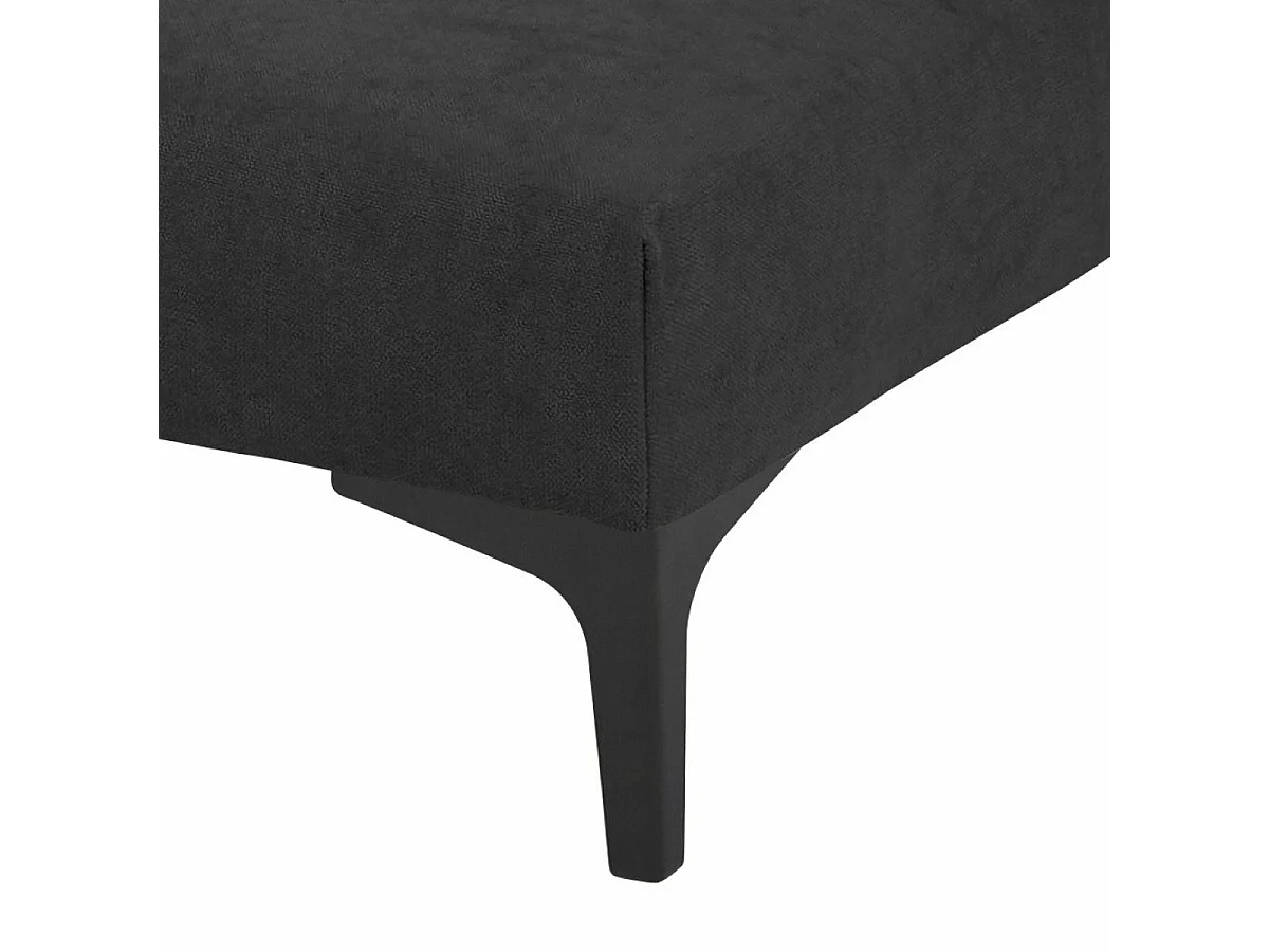 Lot de 2 sommiers tapissiers 80x200 cm bois massif noir HILIANA