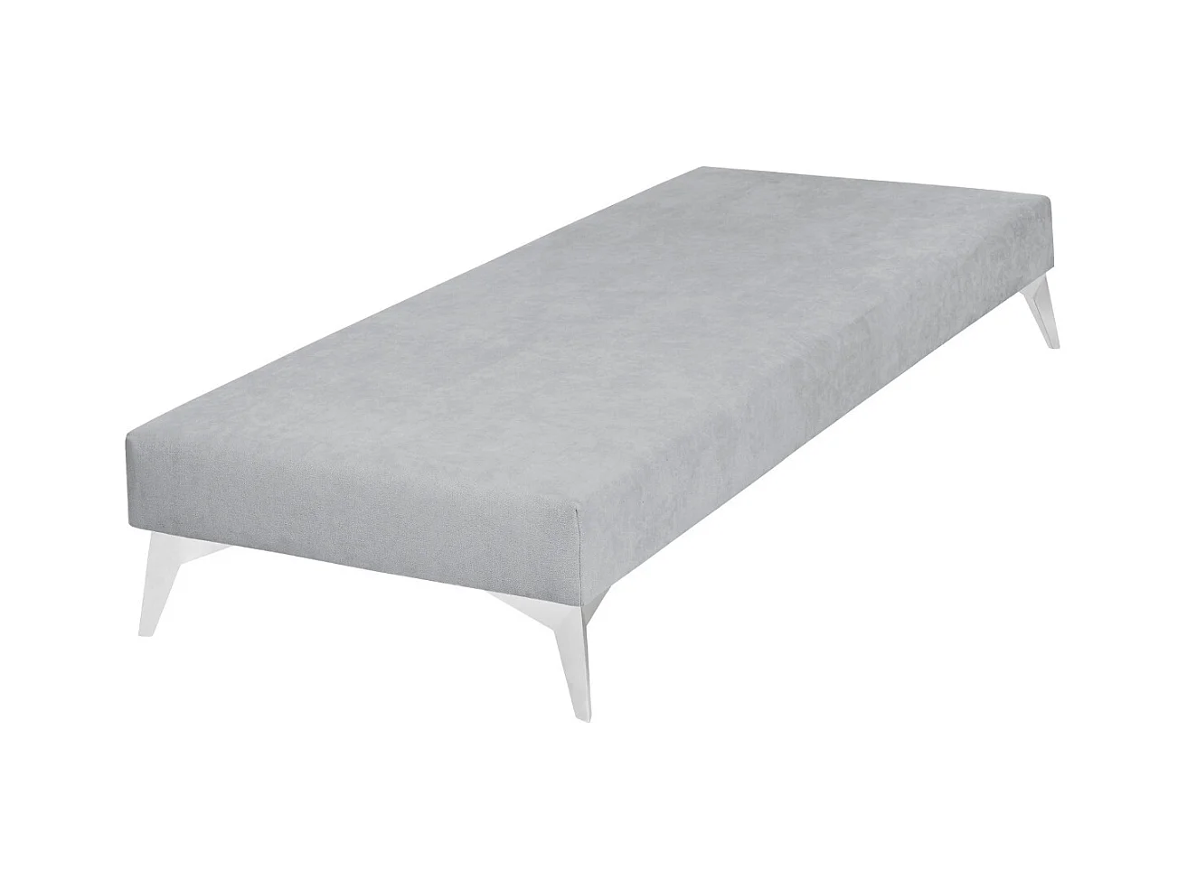 Sommier tapissier 70x190 cm bois massif gris HOCÉA