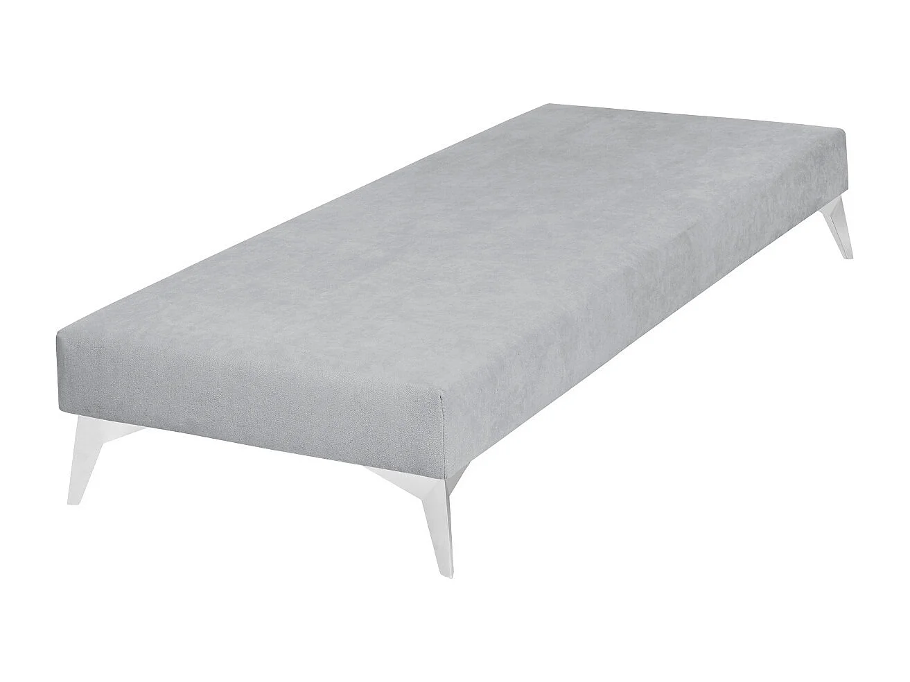 Sommier tapissier 70x190 cm bois massif gris HOCÉA