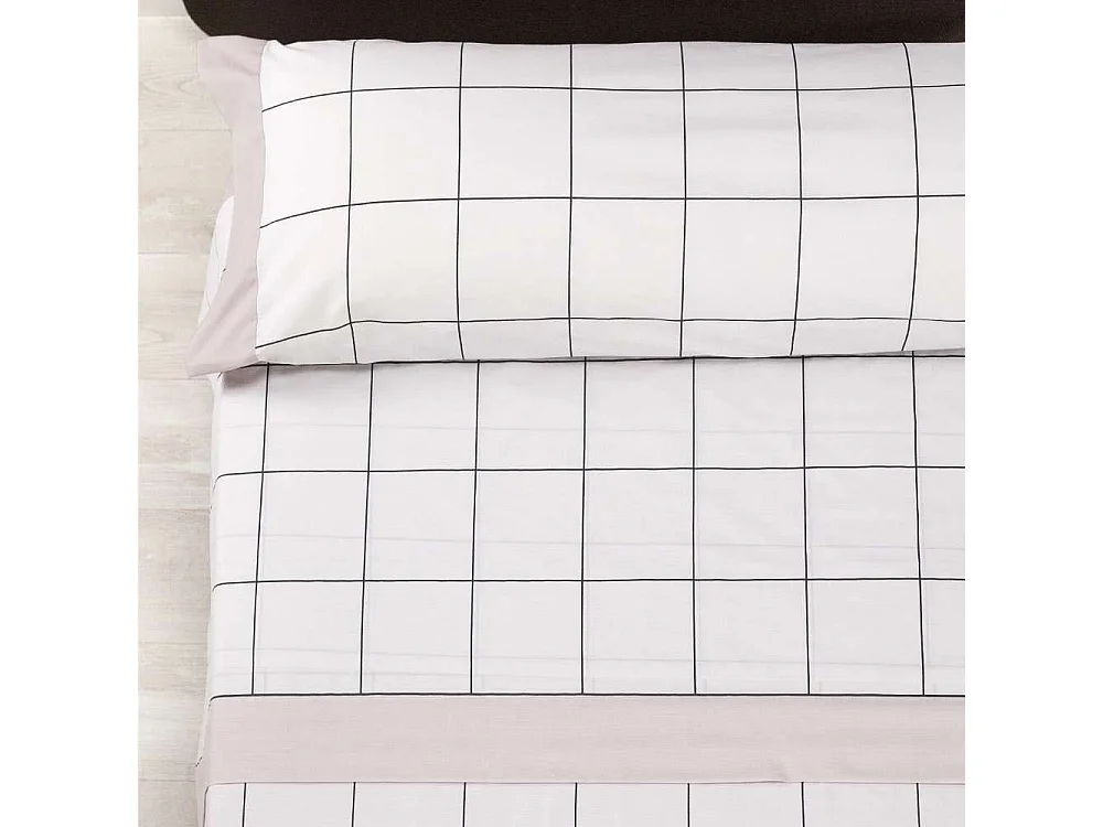 Juego de Sábanas  Cuadros Beig - Nalui