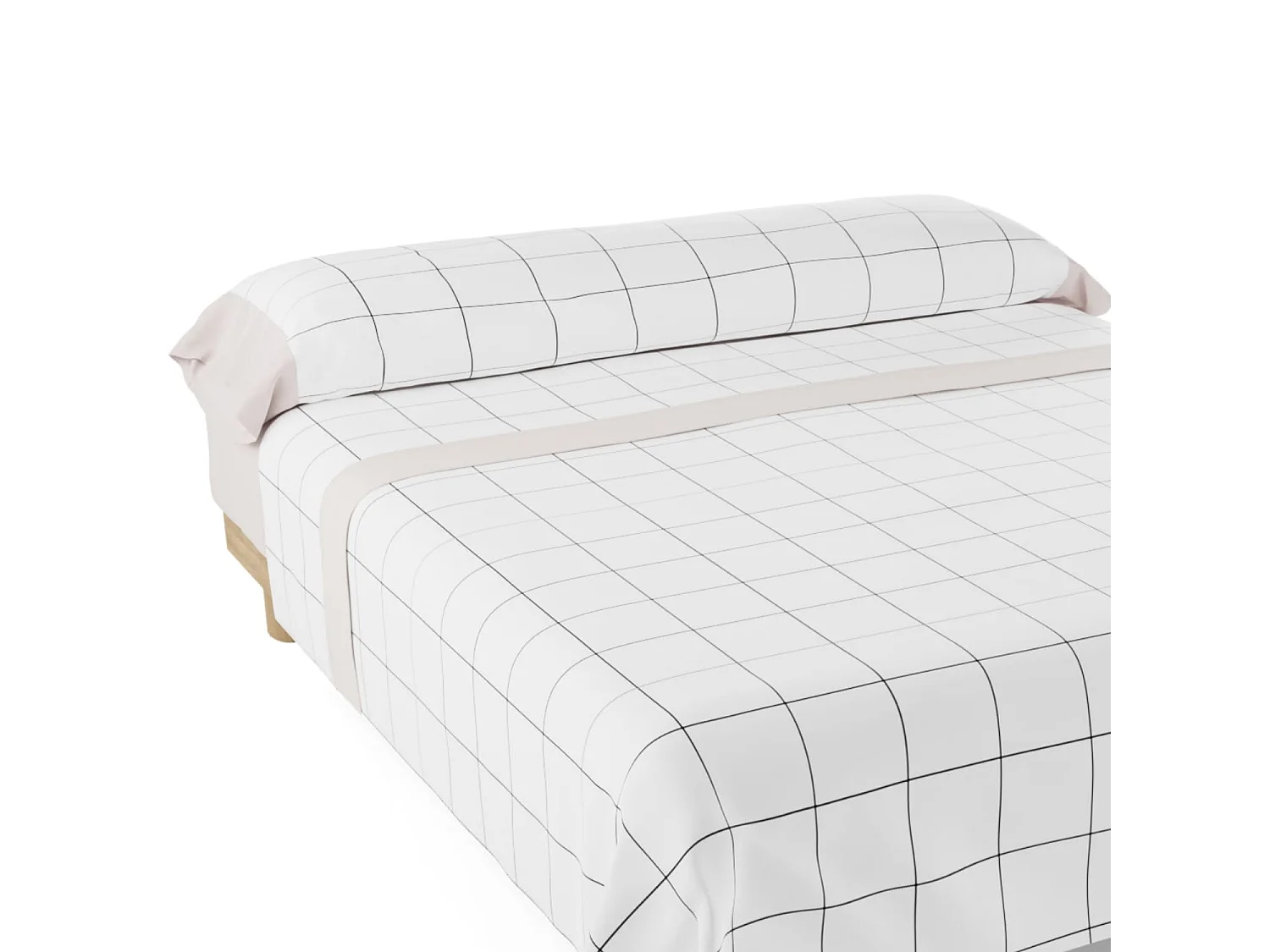 Juego de Sábanas  Cuadros Beig - Nalui