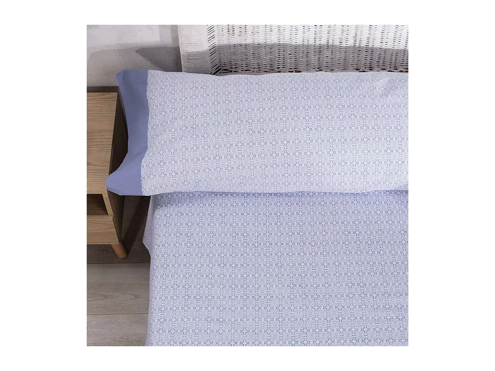 Juego de Sábanas  Flores Azul - Nalui