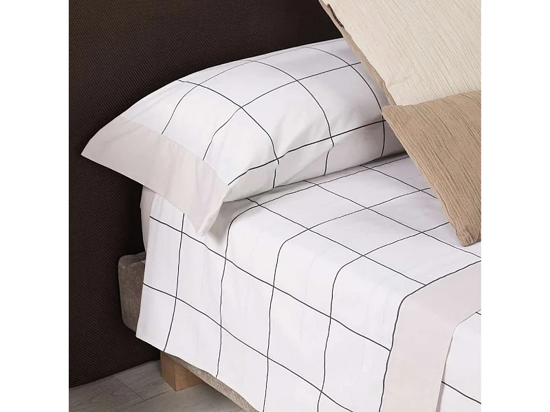 Juego de Sábanas  Cuadros Beig - Nalui