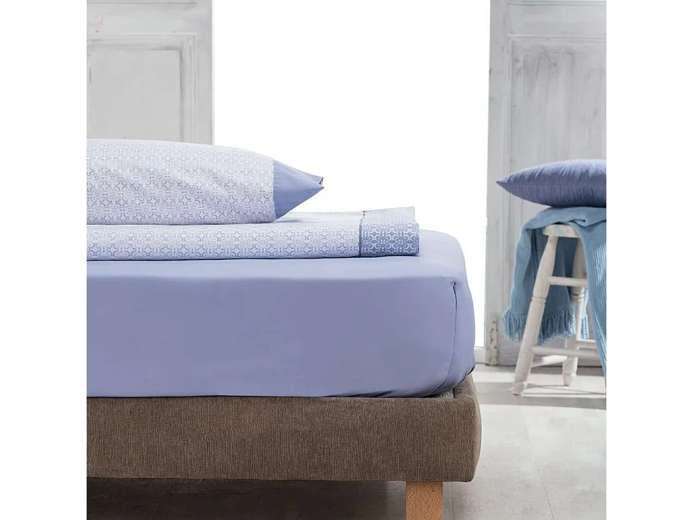 Juego de Sábanas  Flores Azul - Nalui