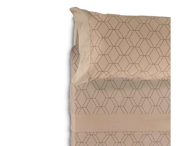 Juego de Sábanas  Gea Beig / Blanco - Nalui