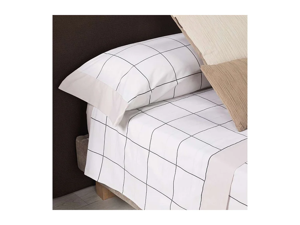 Juego de Sábanas  Cuadros Beig - Nalui