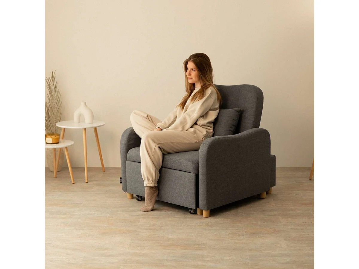 Sillón Cama  Buddy Gris Antracita - Nalui