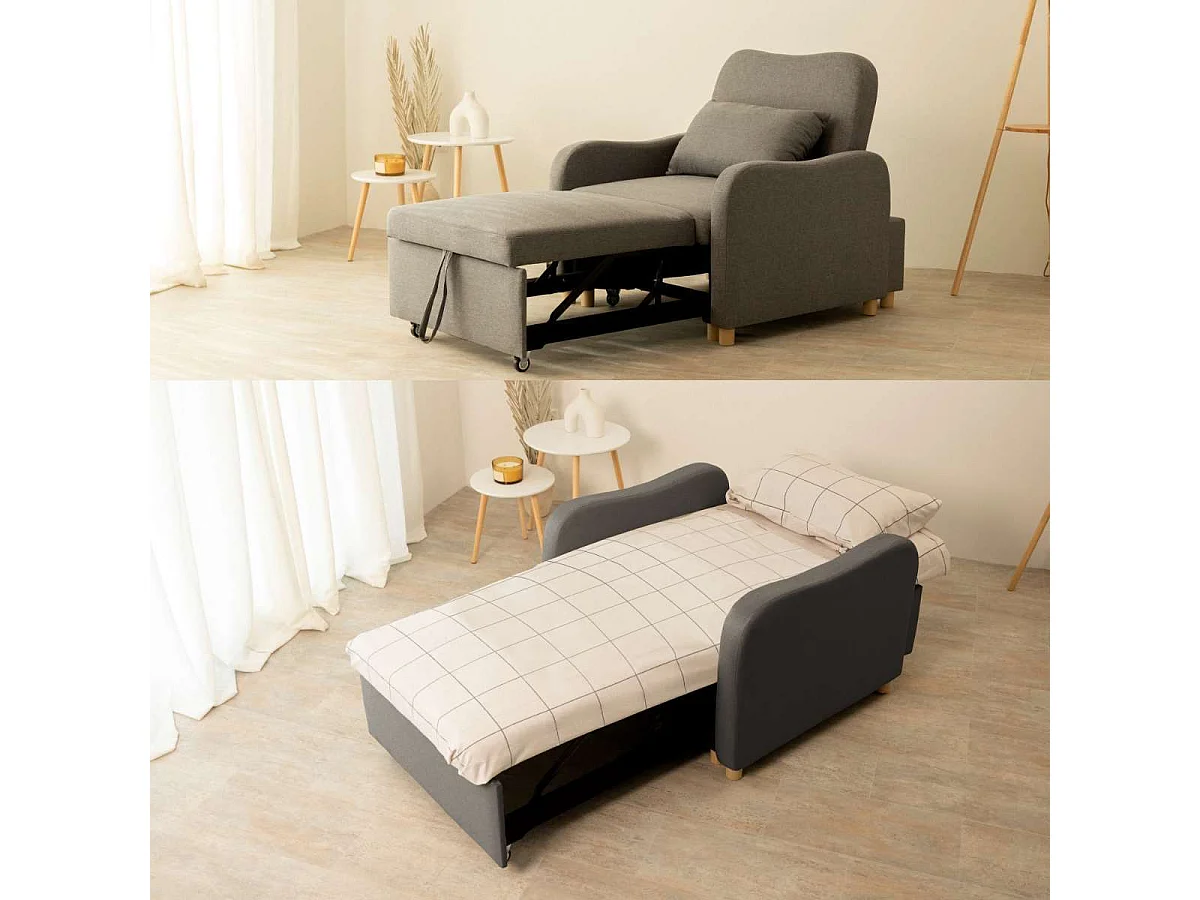 Sillón Cama  Buddy Gris Antracita - Nalui