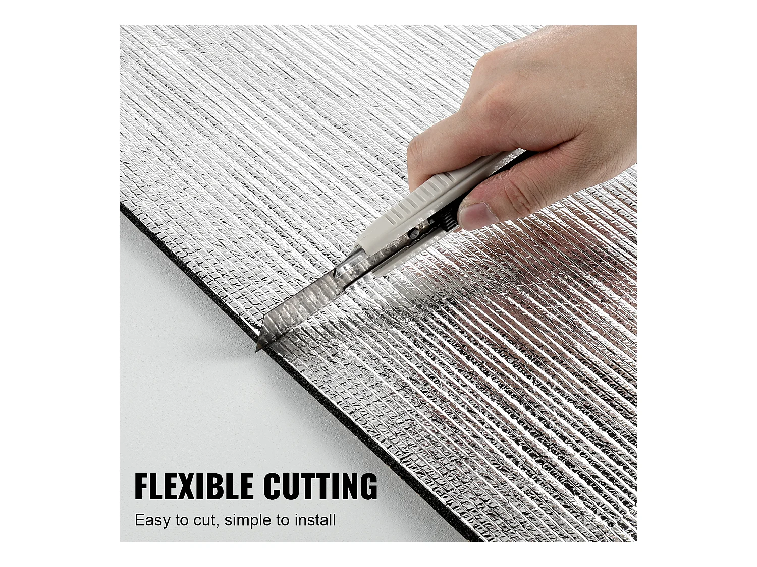 Rouleau d'Isolation SucceBuy en Aluminium avec Noyau en Mousse XPE et Barrière Radiante 102 CM x 152 CM