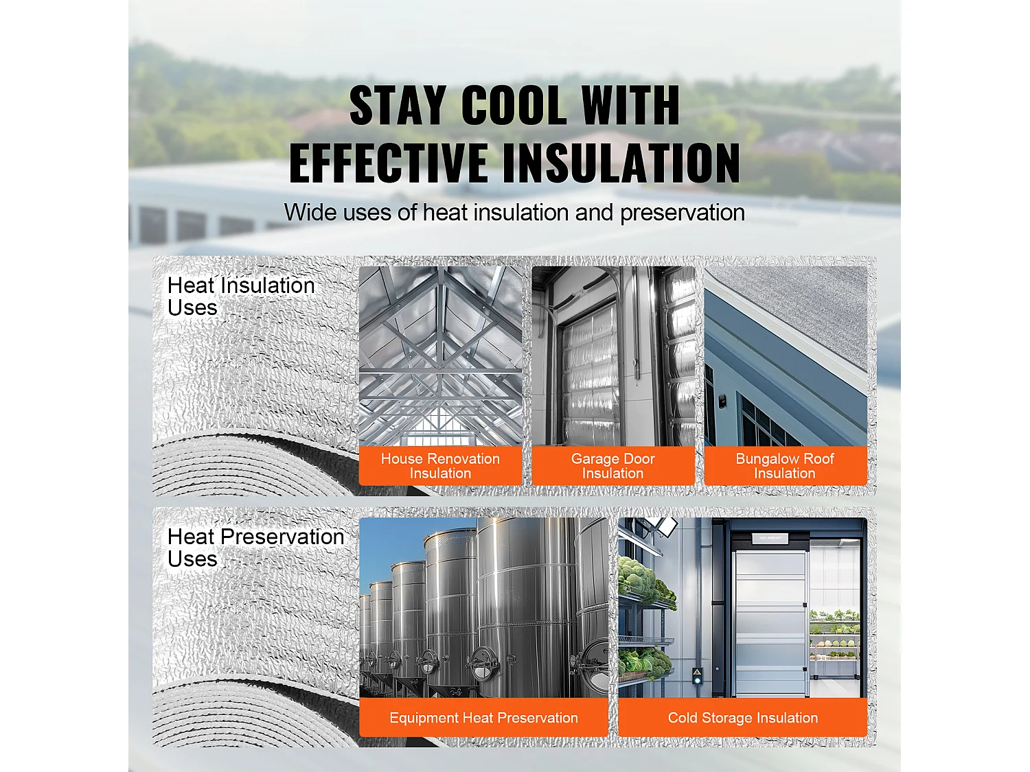 Rouleau Isolant Réfléchissant Double SucceBuy avec Noyau en Mousse et Barrière Radiante 61CM x 762CM