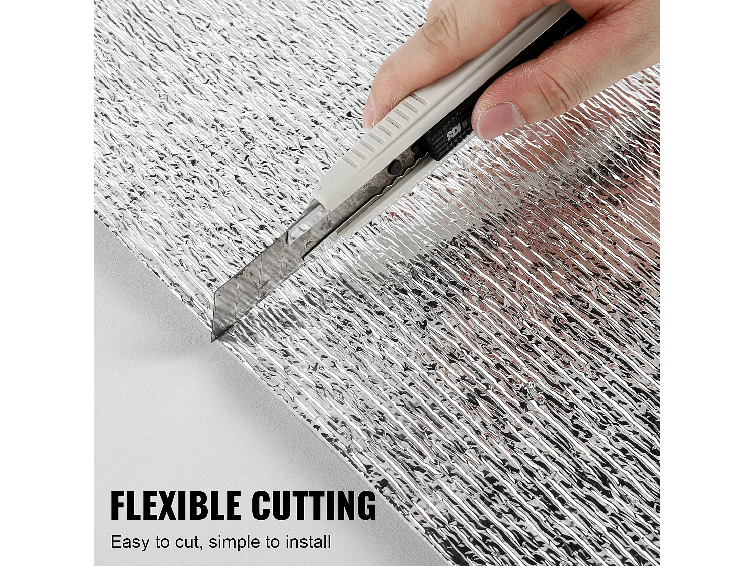 Rotolo Isolante Riflettente Doppio SucceBuy con Anima in Schiuma e Barriera Radiante 122 CM x 1524CM