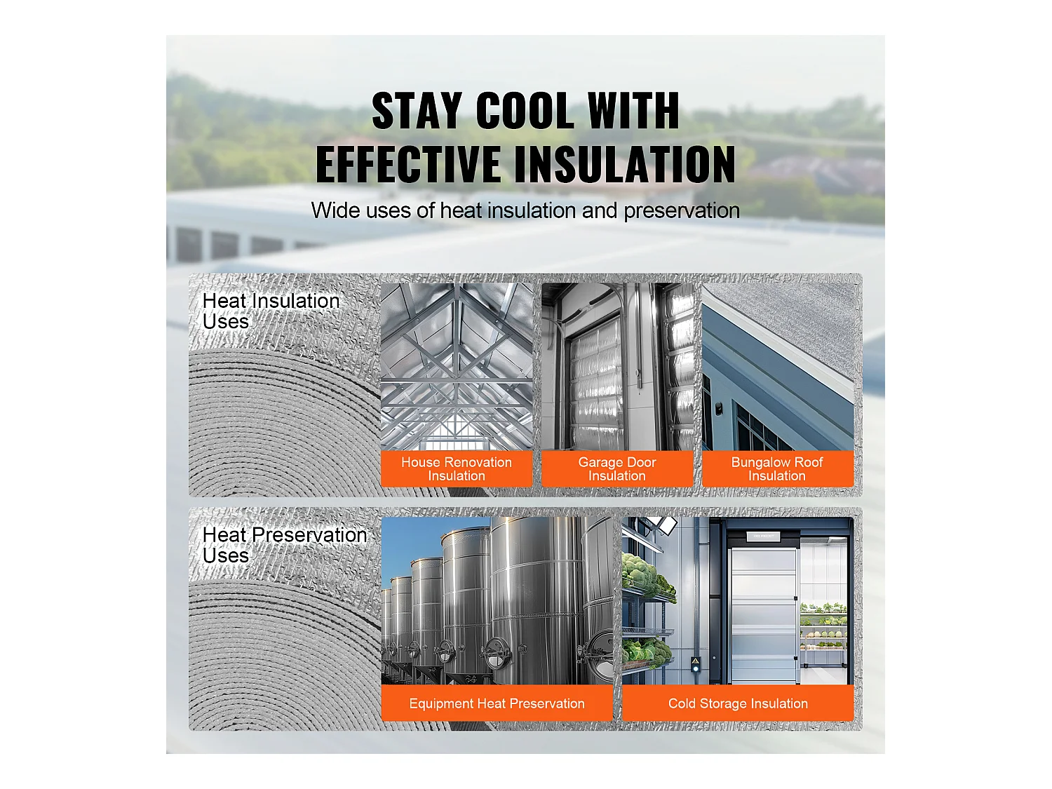 Rouleau Isolant Réfléchissant Double SucceBuy avec Noyau en Mousse et Barrière Radiante 122 CM x 3048 CM