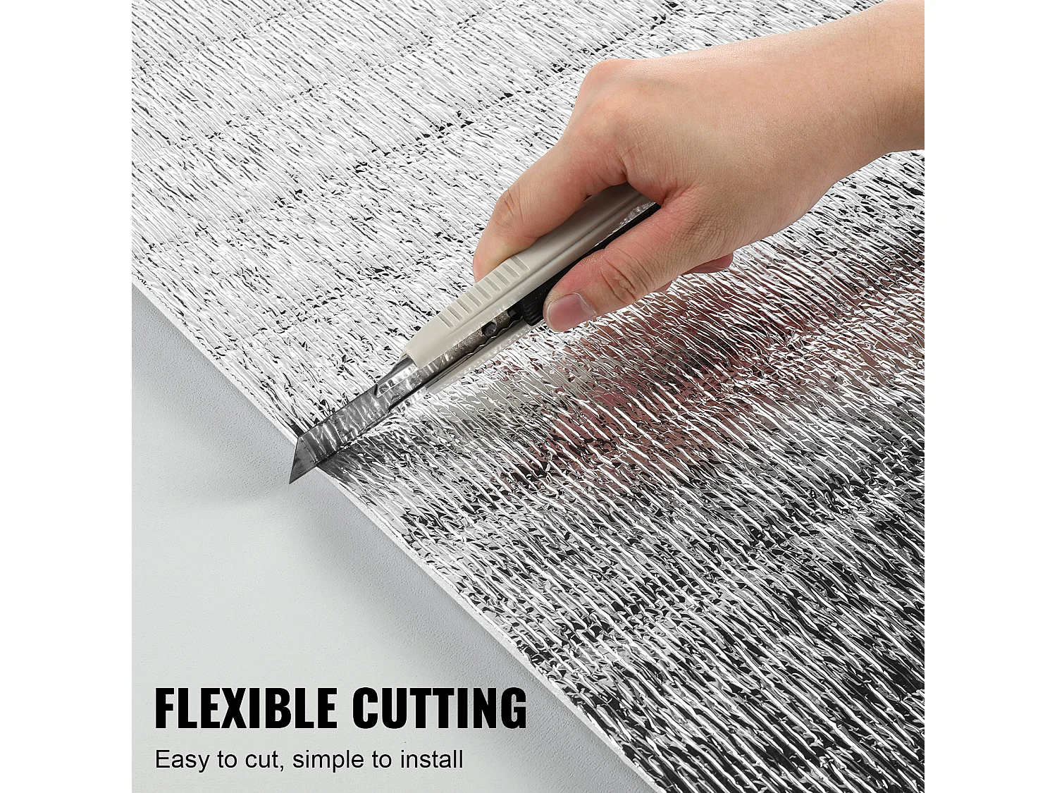 Rouleau Isolant Réfléchissant Double SucceBuy avec Noyau en Mousse et Barrière Radiante 122 CM x 3048 CM