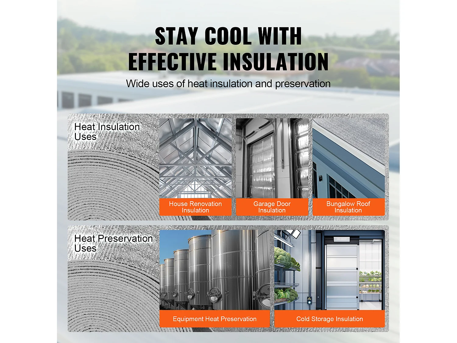 Rouleau Isolant Réfléchissant Double SucceBuy avec Noyau en Mousse et Barrière Radiante 122 CM x 3048 CM