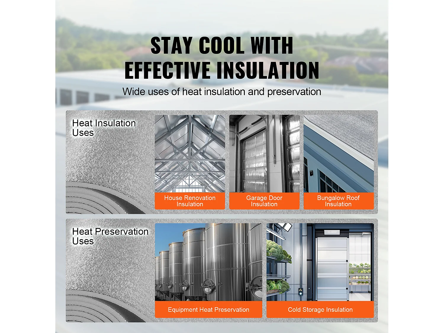 Rouleau Isolant Réfléchissant Double SucceBuy 122 CM x 762CM avec Noyau en Mousse Anti-Rayonnement