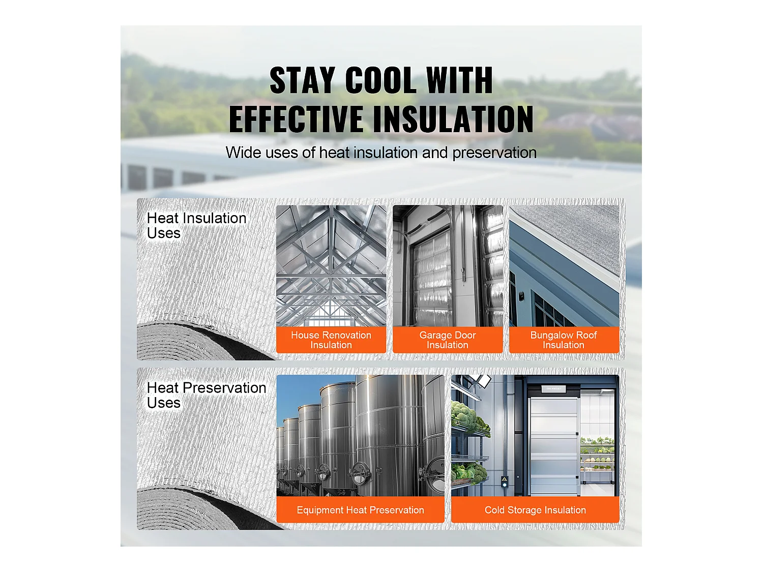 Rouleau Isolant Réfléchissant Double SucceBuy avec Noyau en Mousse et Barrière Radiante 122 CM x 762CM