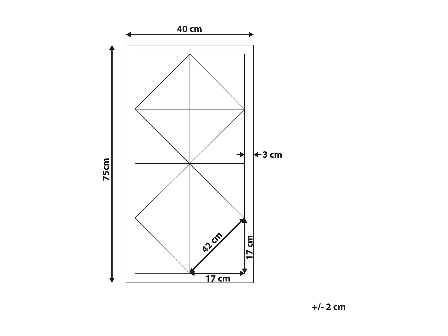 Décoration murale HIESVILLE Bois de sapin 75 cm Marron clair
