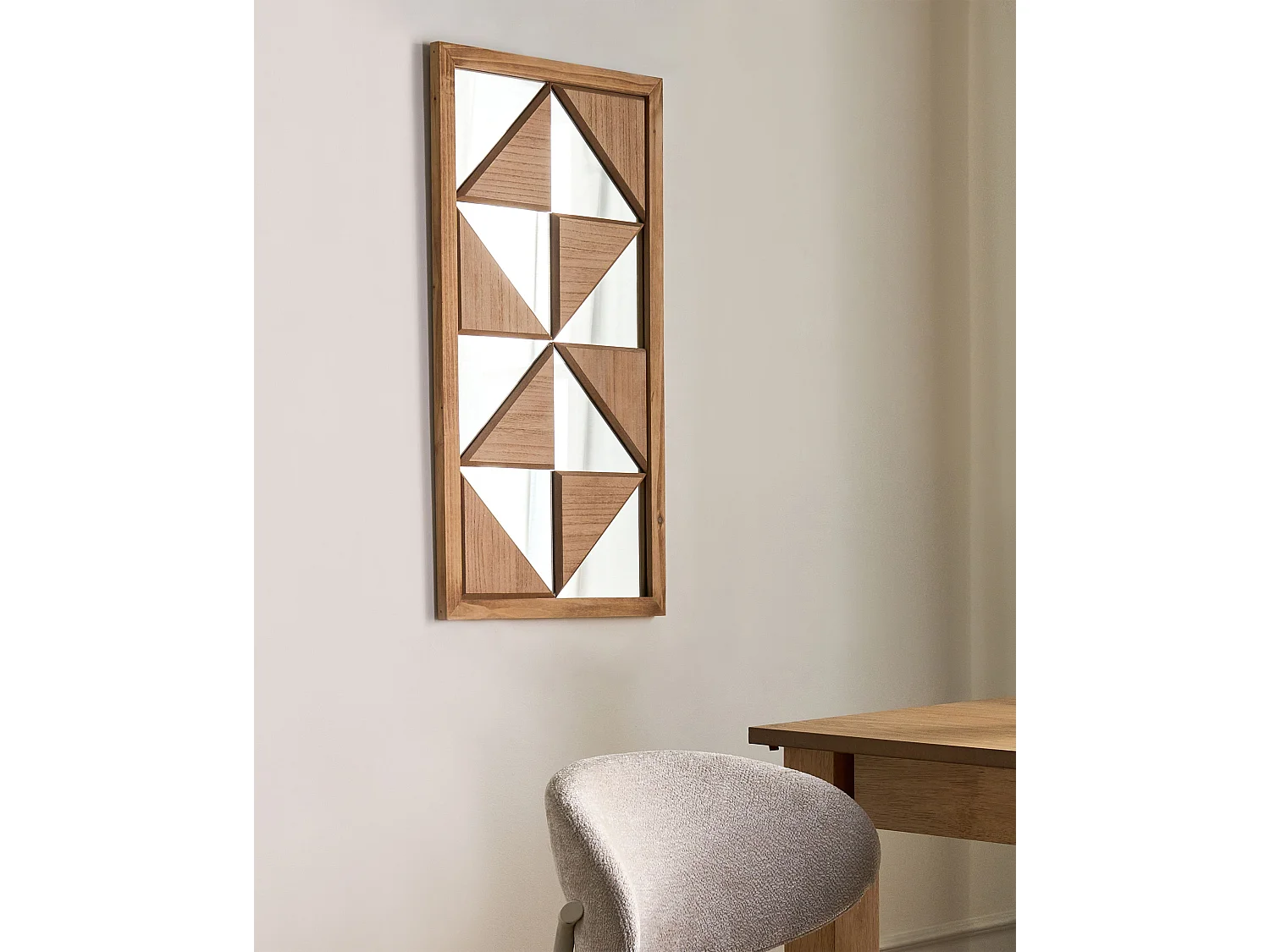 Wall Decor HIESVILLE Fir Wood 75 cm Light Brown