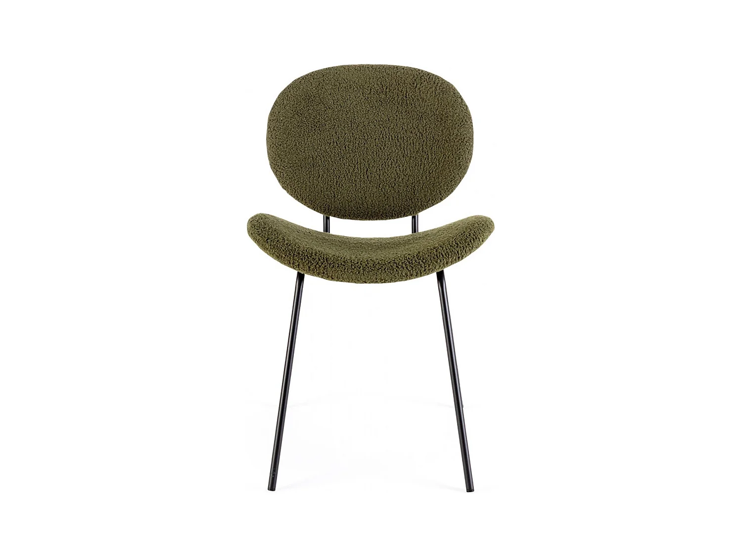 Chaises de salle à manger design en tissu bouclette (lot de 2) - KIM