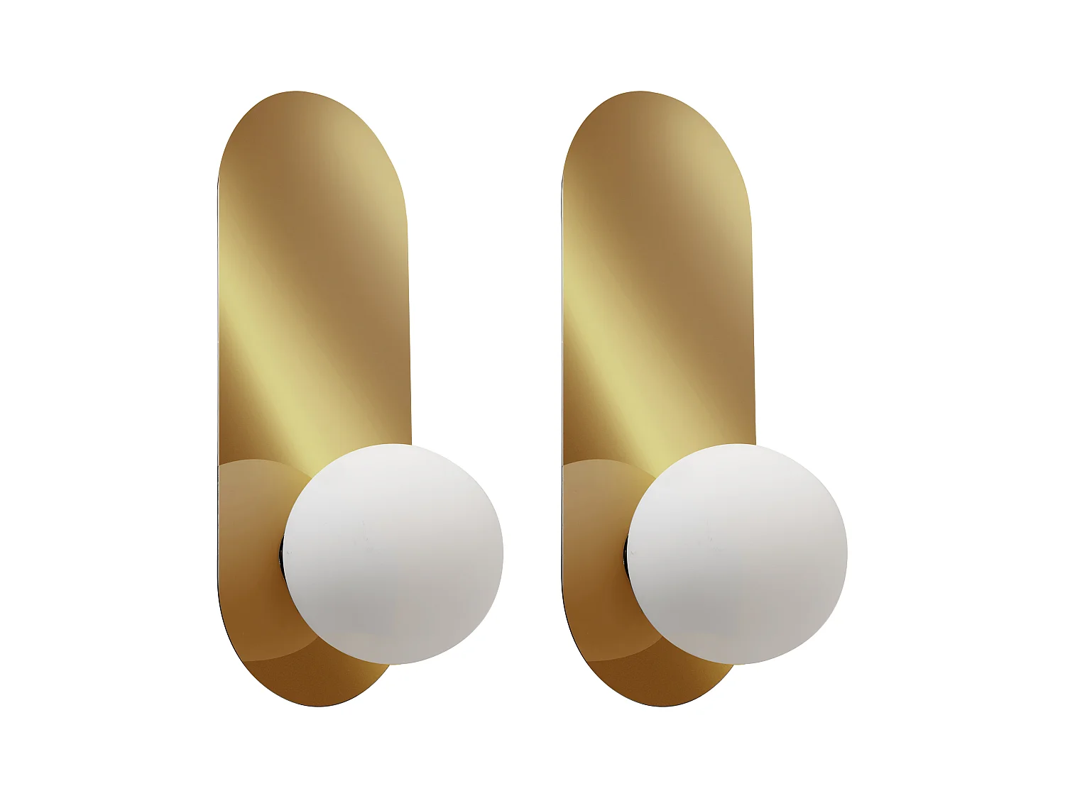 Lot de 2 lampes murales LEISI Doré