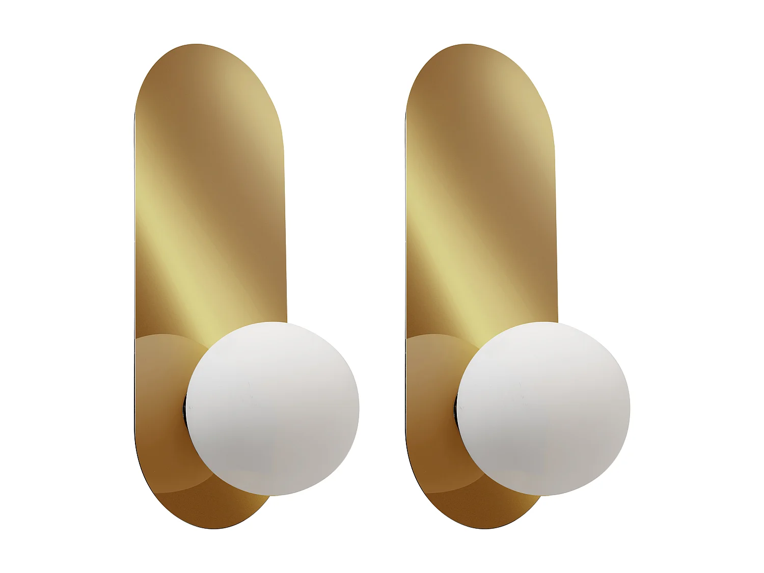 Lot de 2 lampes murales LEISI Doré