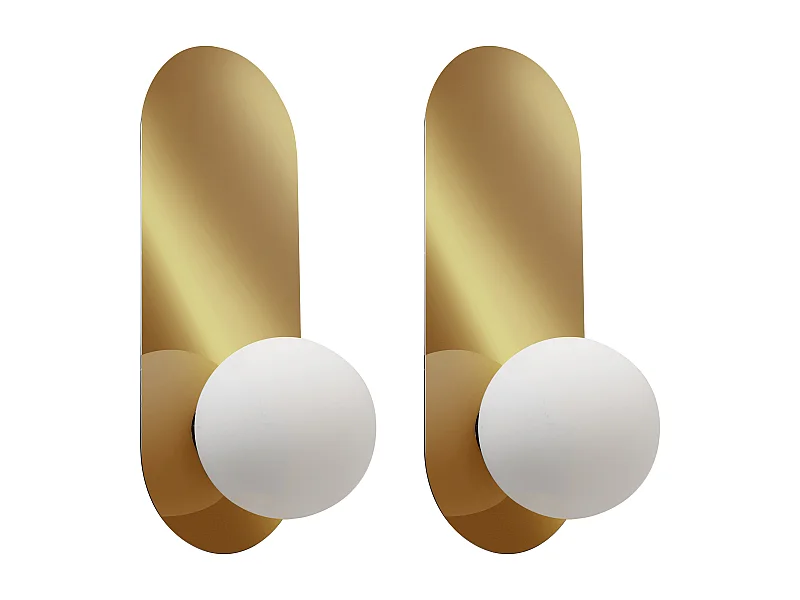 Lot de 2 lampes murales LEISI Doré