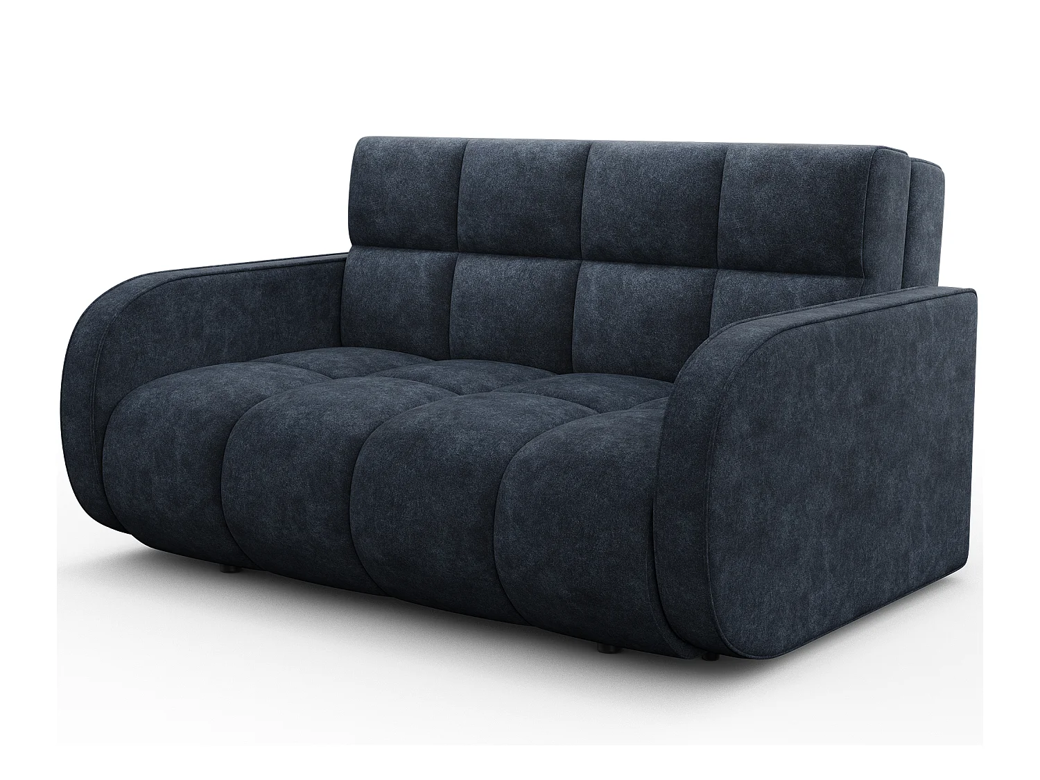 Sofá convertible de tela DENVERS – Con caja de almacenaje-Color Negro