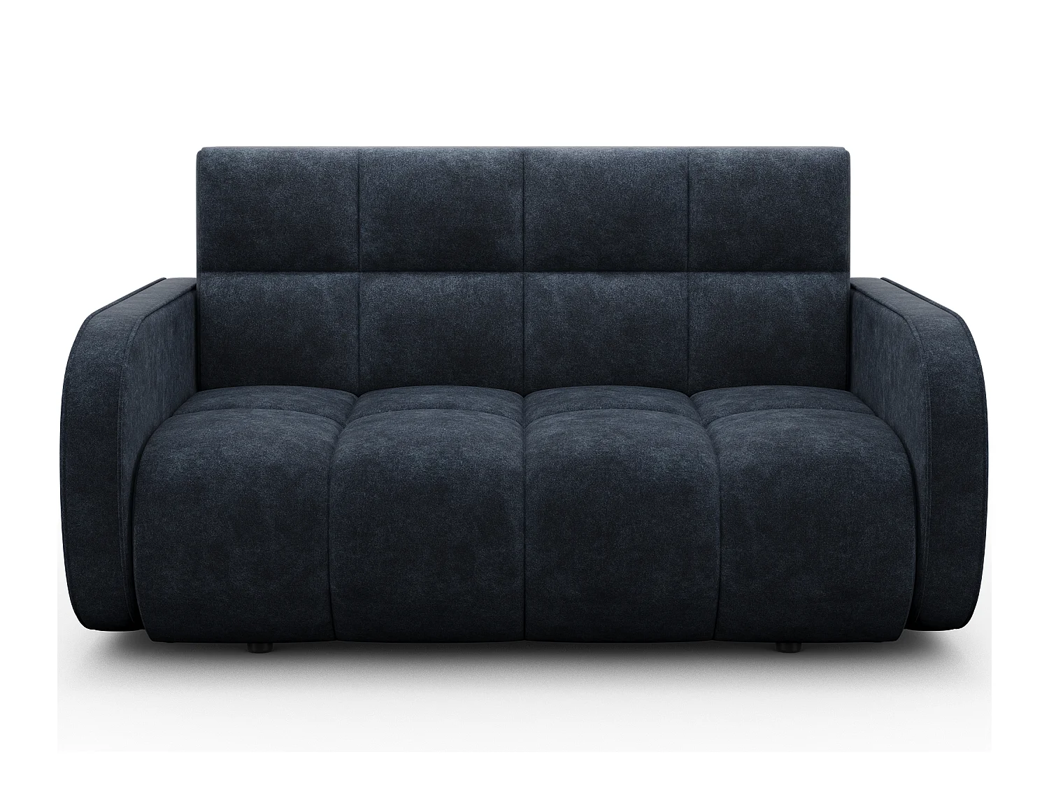 Canapé convertible tissu DENVERS – Avec coffre de rangement-Noir