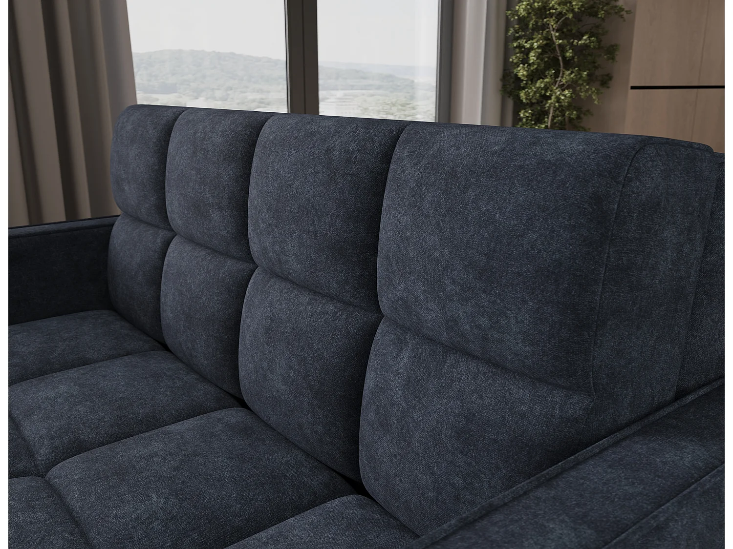 Sofa Mango/Schlaffunktion/Stoffbezug/Weiss