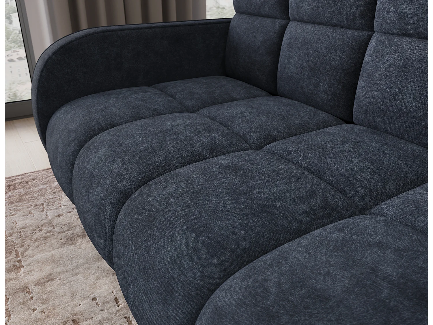 Sofa Mango/Schlaffunktion/Stoffbezug/Weiss