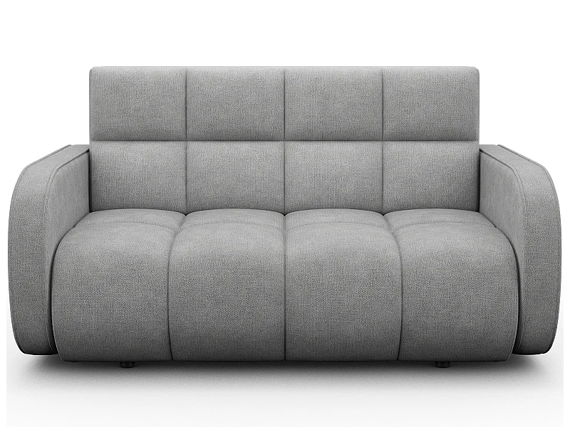 Sofá convertible de tela DENVERS – Con caja de almacenaje-Color Gris claro