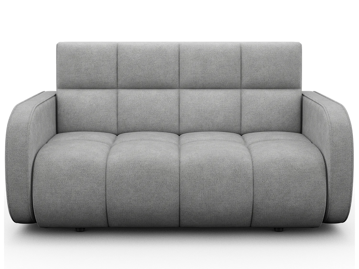 Sofá convertible de tela DENVERS – Con caja de almacenaje-Color Gris claro