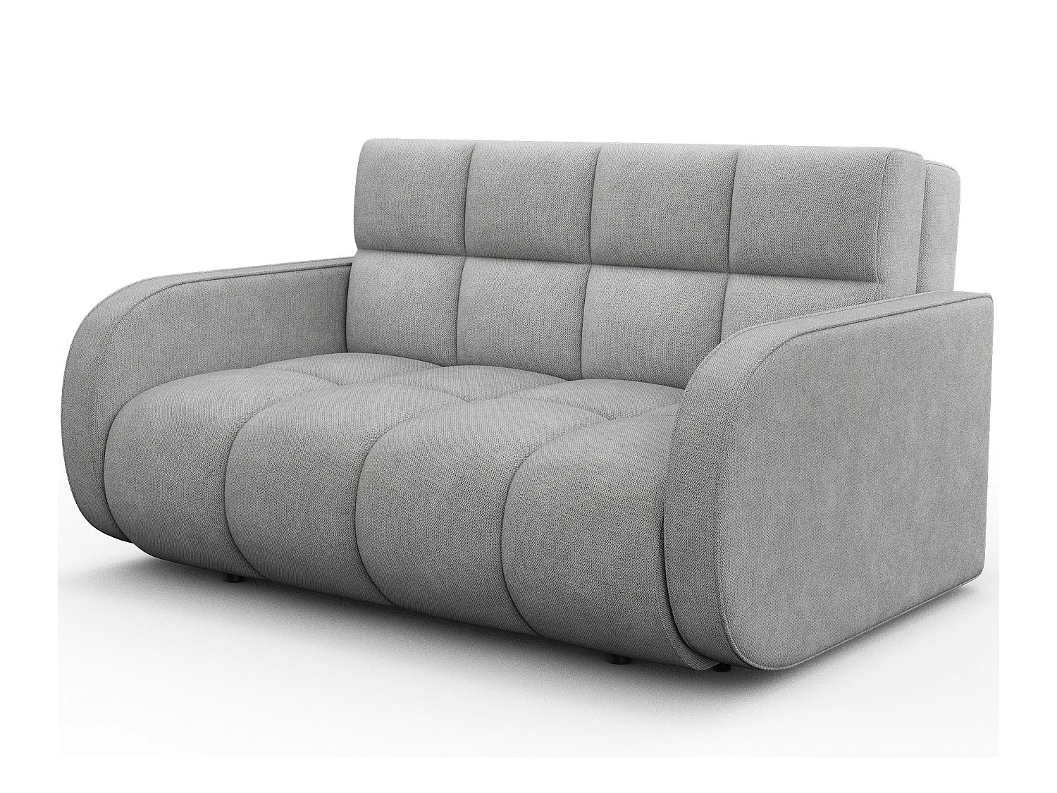 Sofá convertible de tela DENVERS – Con caja de almacenaje-Color Gris claro