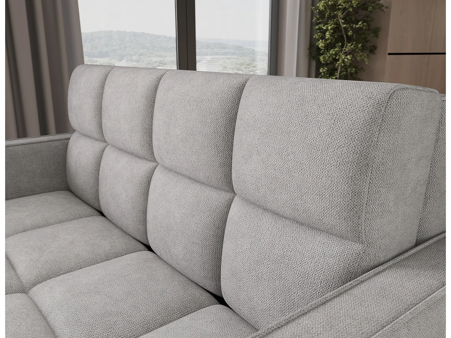 Sofa Mango/Schlaffunktion/Stoffbezug/Blau