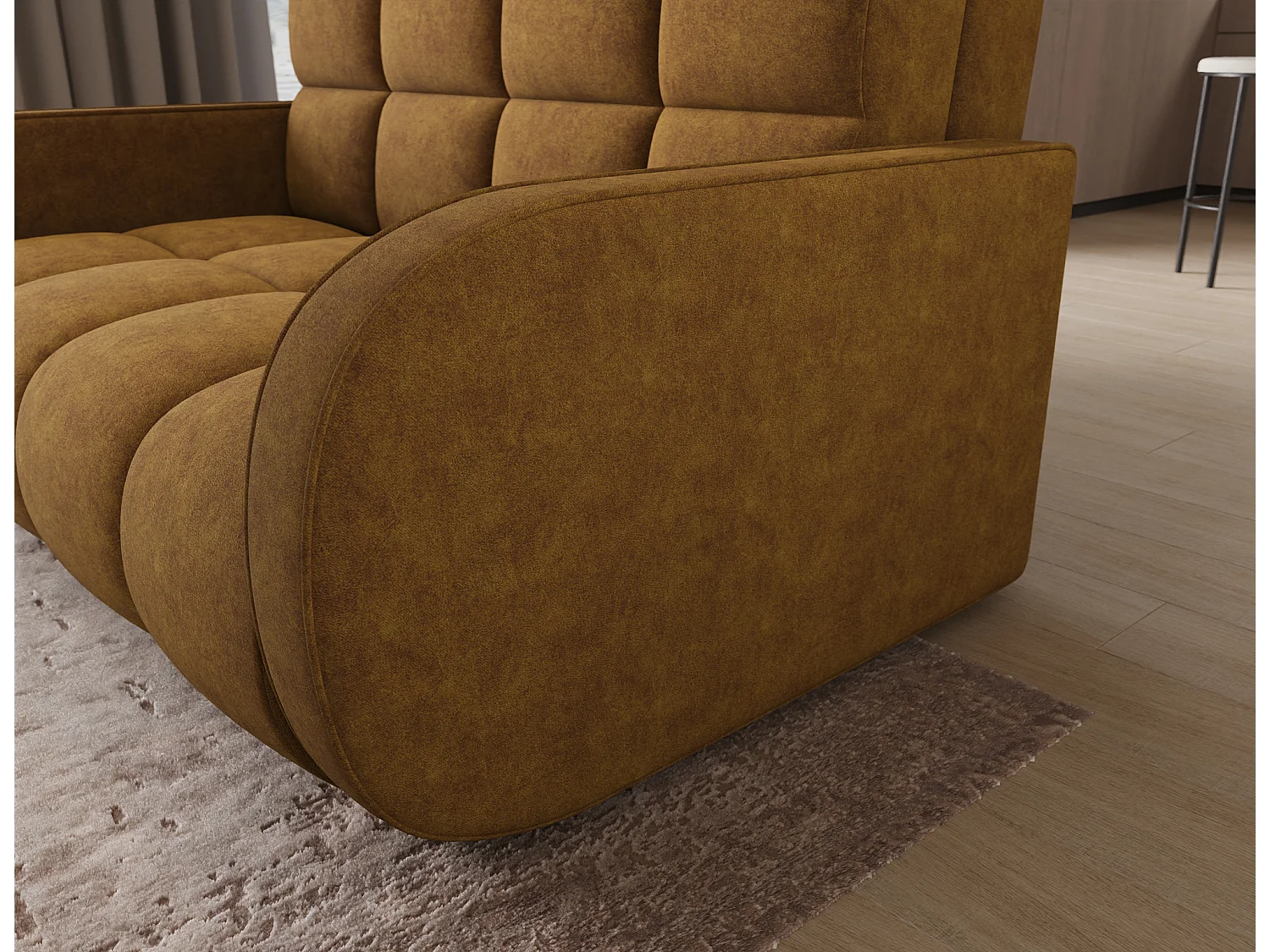 Divano Mango/funzione letto/rivestimento in tessuto/Nero