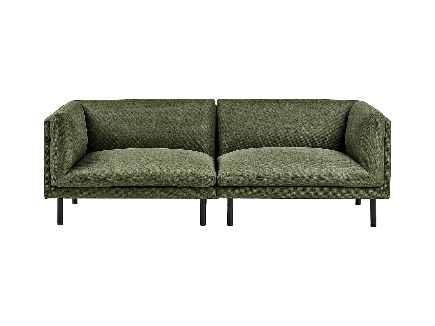Canapé 3 places VORGOD Tissu Vert foncé
