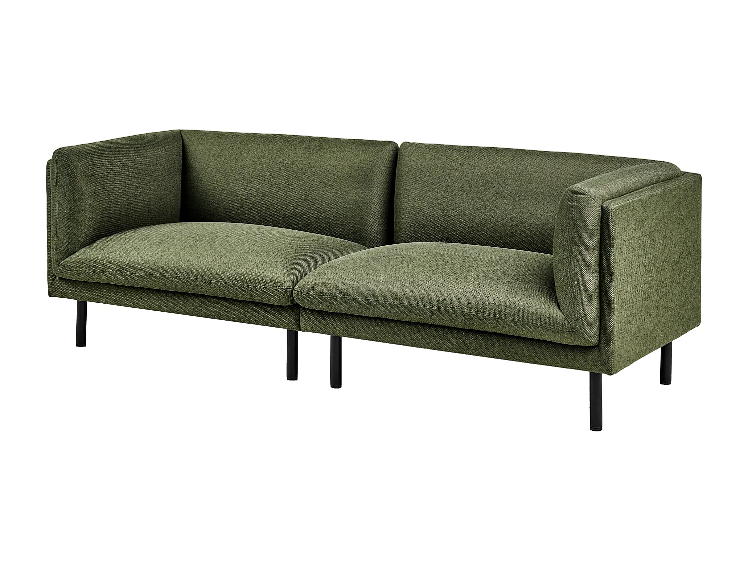 Canapé 3 places VORGOD Tissu Vert foncé