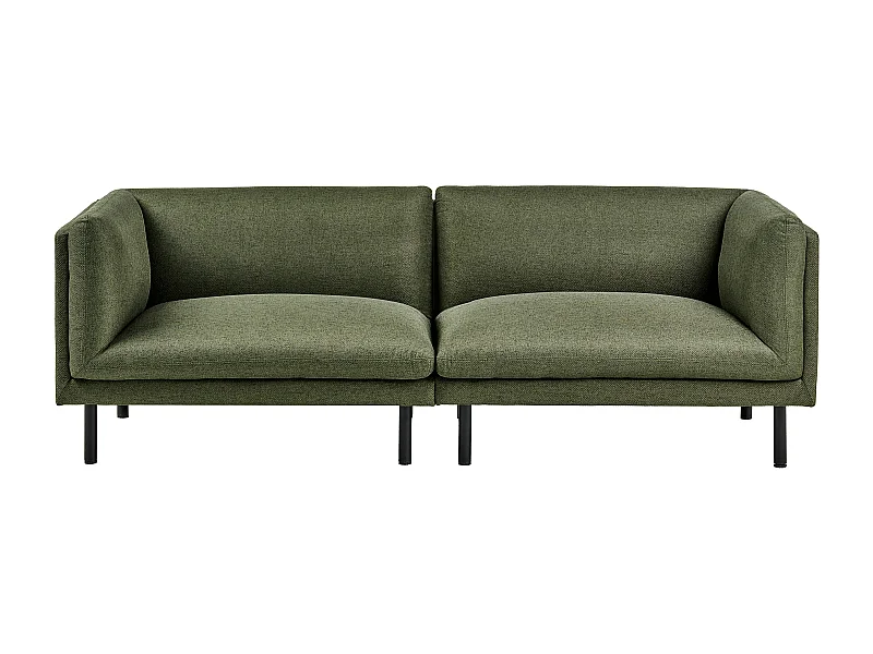 Canapé 3 places VORGOD Tissu Vert foncé