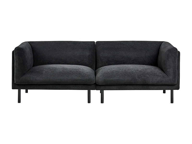 Canapé 3 places VORGOD Tissu Noir