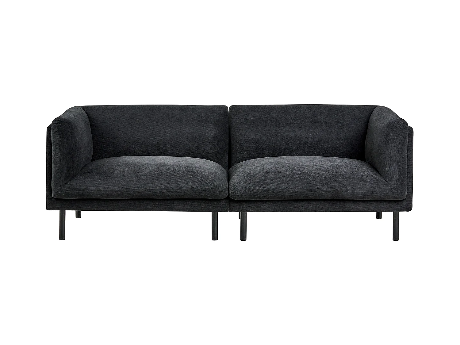 Canapé 3 places VORGOD Tissu Noir