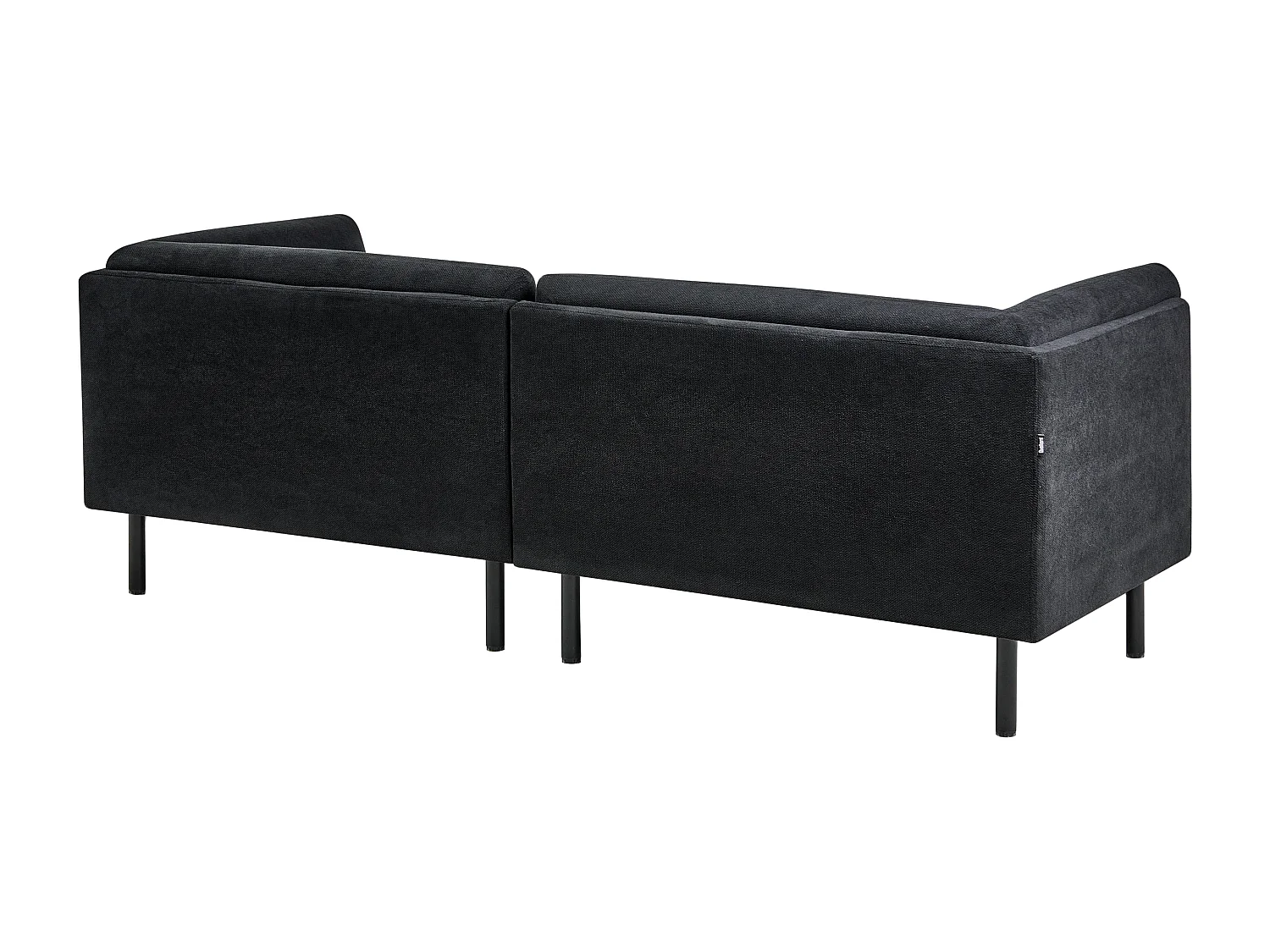 Canapé 3 places VORGOD Tissu Noir