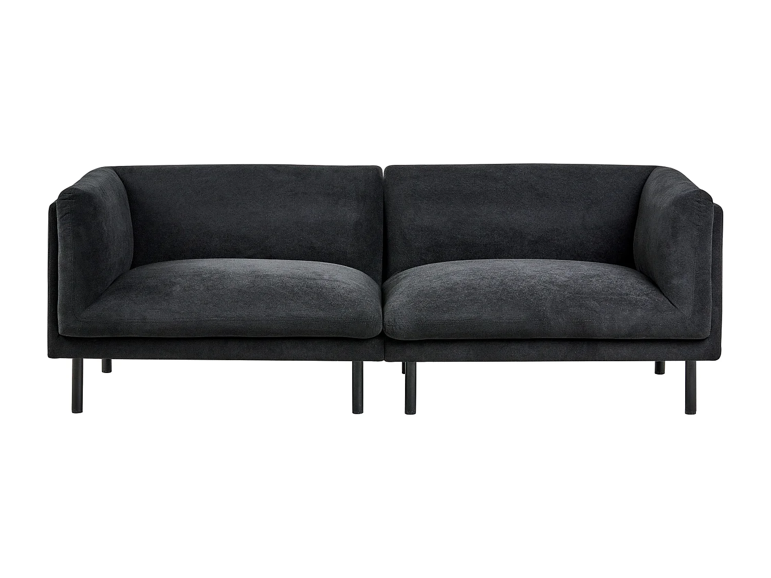 Canapé 3 places VORGOD Tissu Noir