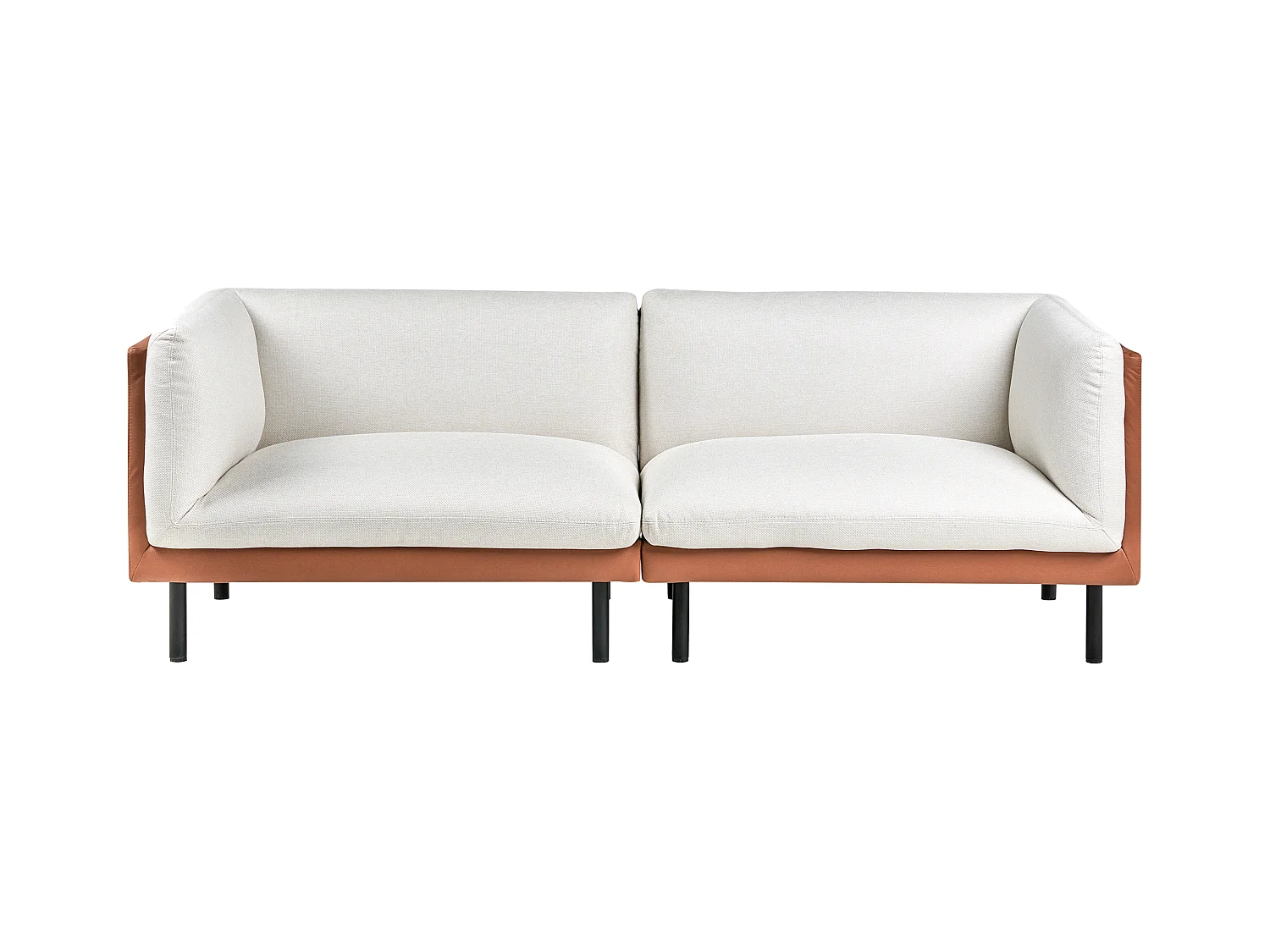 Canapé 3 places VORGOD Tissu Blanc cassé