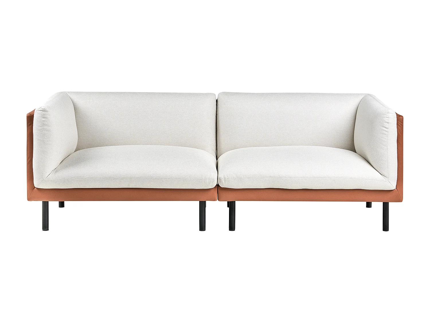 Canapé 3 places VORGOD Tissu Blanc cassé